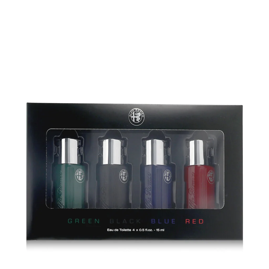 Alfa Romeo darčeková sada EDT Green/Black/Blue/Red 4×15 ml pre mužov