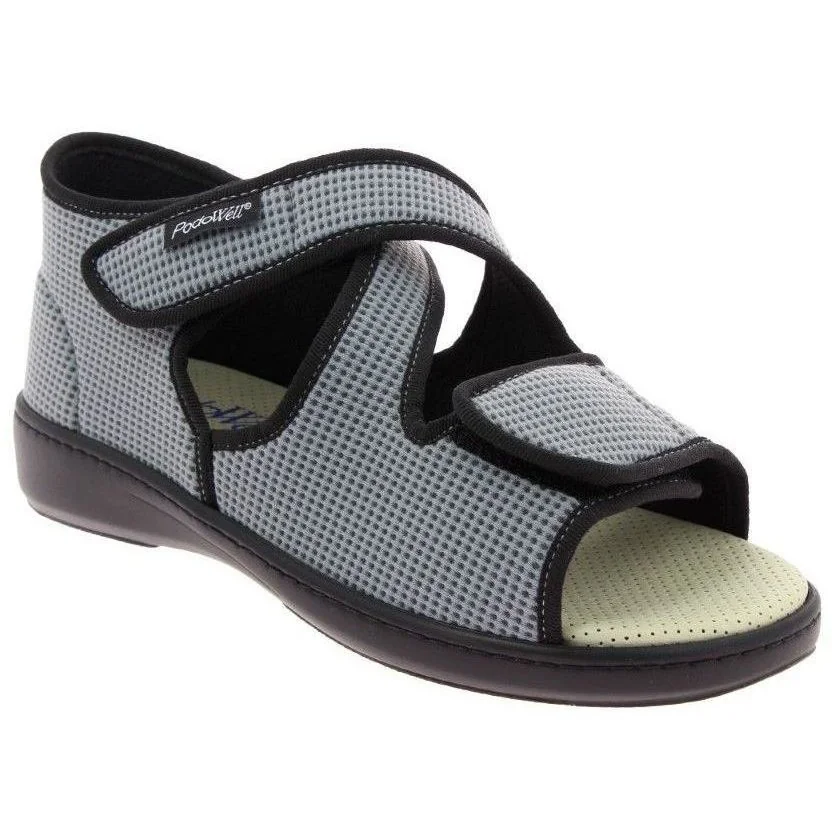 ACADÉMIE zdravotné sandále pre opuchnuté nohy, unisex, sivé, veľkosť: 37