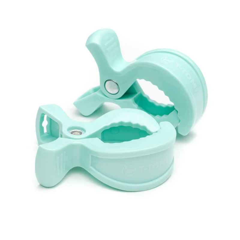 T-TOMI Klip Pastel mint 1×2 ks, klip na kočík