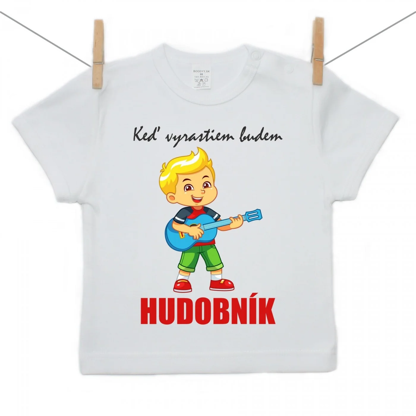 Boodyy Tričko s krátkym rukávom Keď vyrastiem budem hudobník Veľkosť: 68