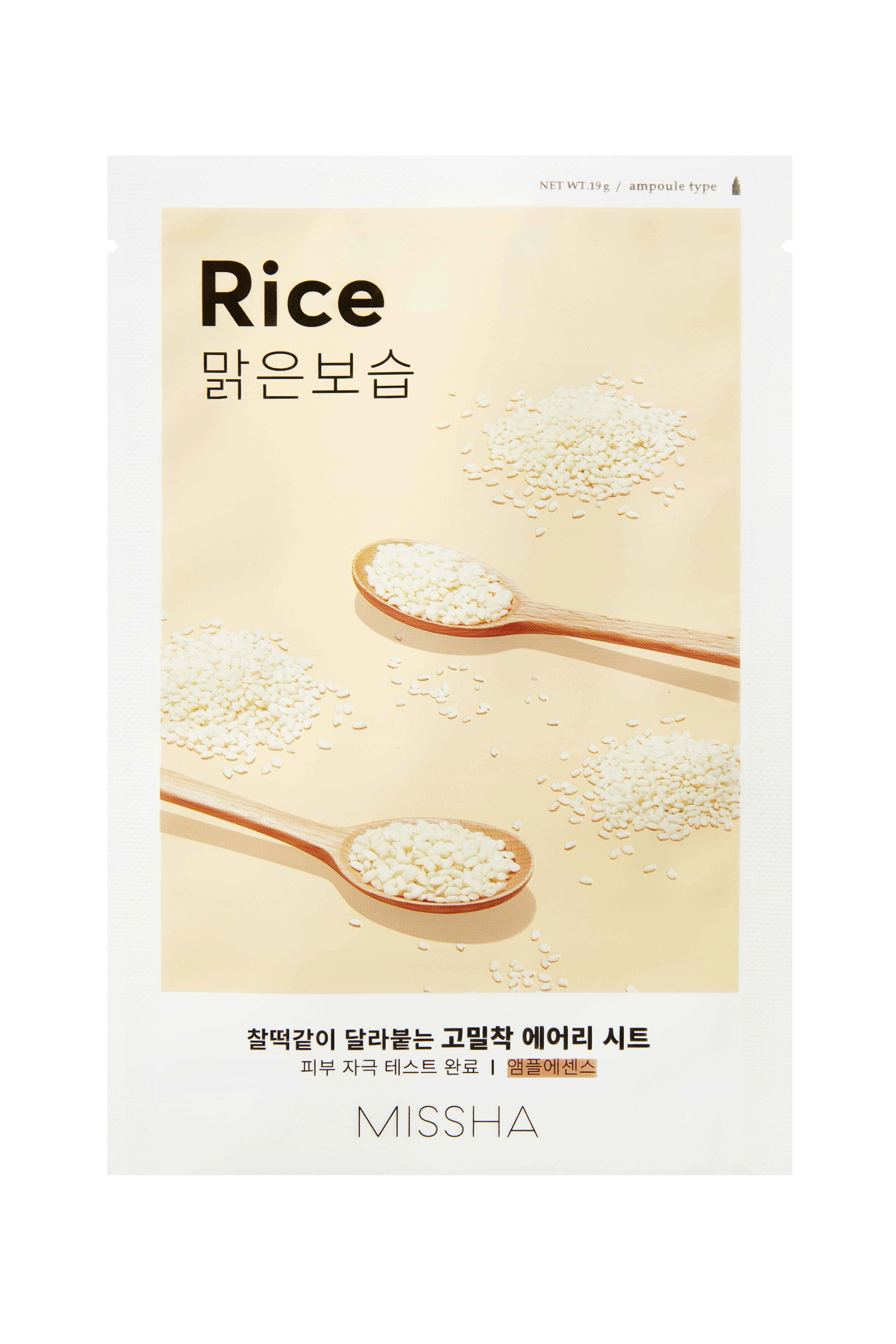 Missha Airy Fit Sheet Mask Rice 19 g / 1 sheet 1×1 ks, pleťová maska