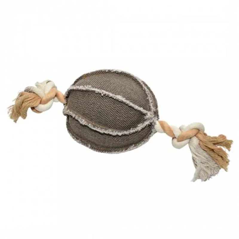 DUVO+ Canvas hračka pre psov -lopta so špagátom 22x13cm