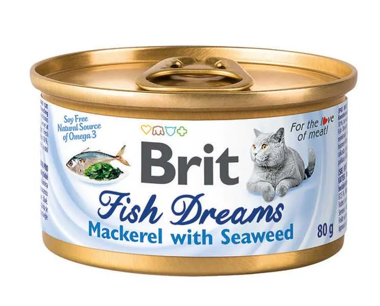 Brit Konzerva Fish Dreams Mackerel & Seaweed 80g