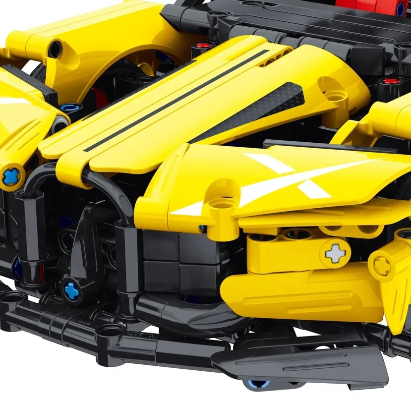Športové auto žlté mechanická stavebnica 1103 dielikov