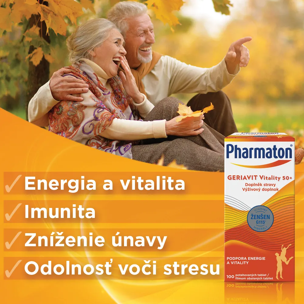 Pharmaton Geriavit Vitality 50+ 100 tabliet 1×100 tbl, vitality 50+