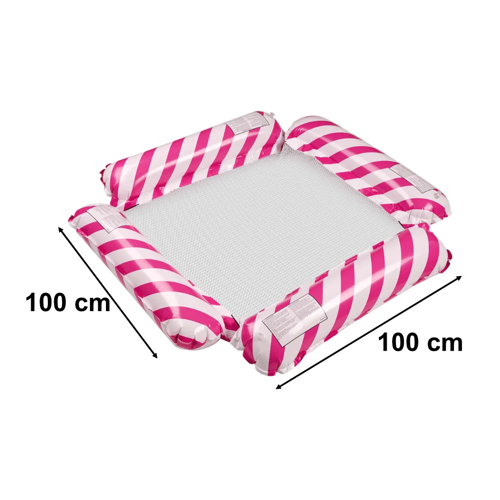 Nafukovacie ležadlo do vody so sieťkou 3v1 ružové 100×100 cm