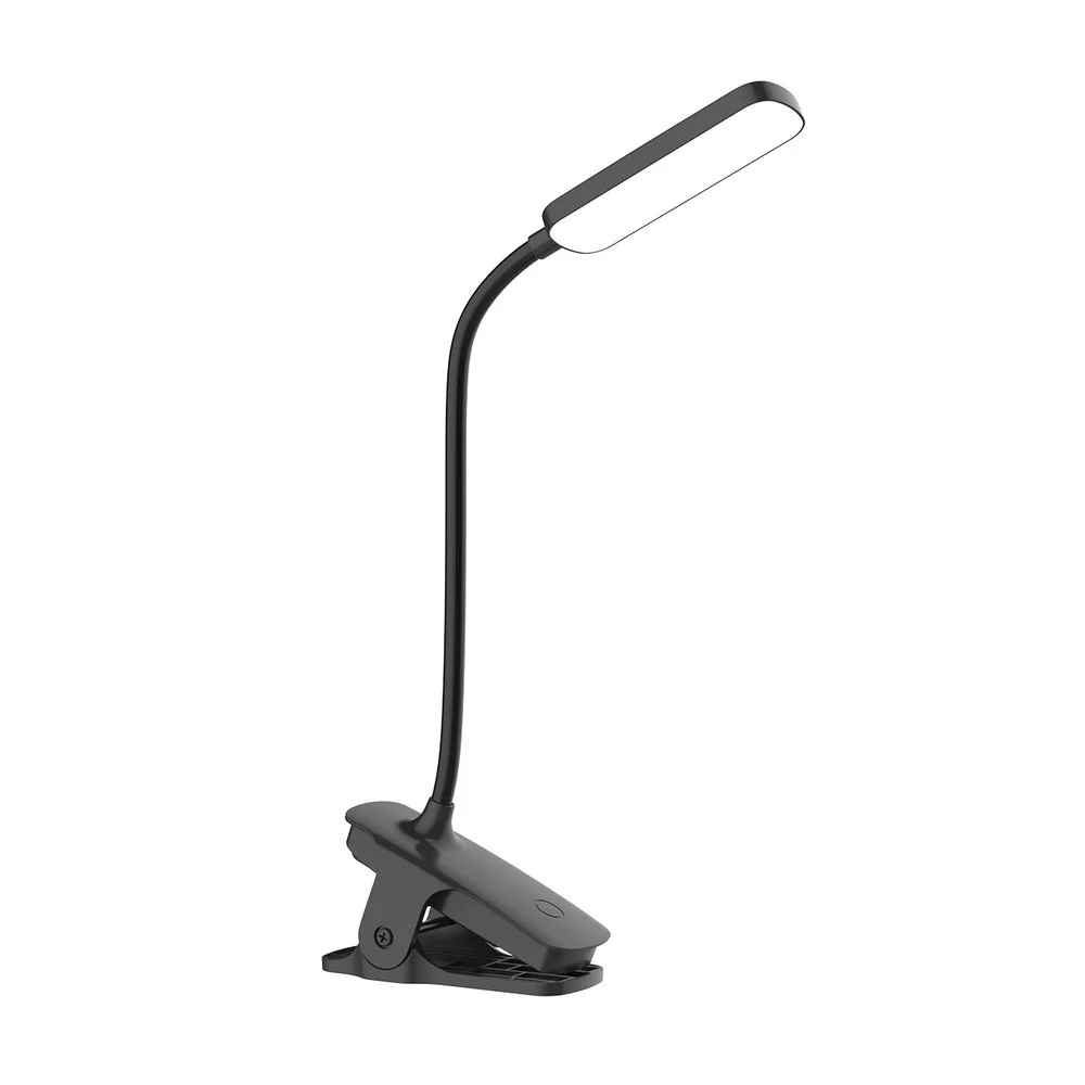 MG Reading mini LED lampa s klipom, čierna