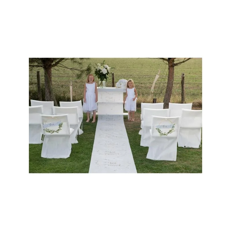 Slávnostný koberec biely Just Married 10mx75cm