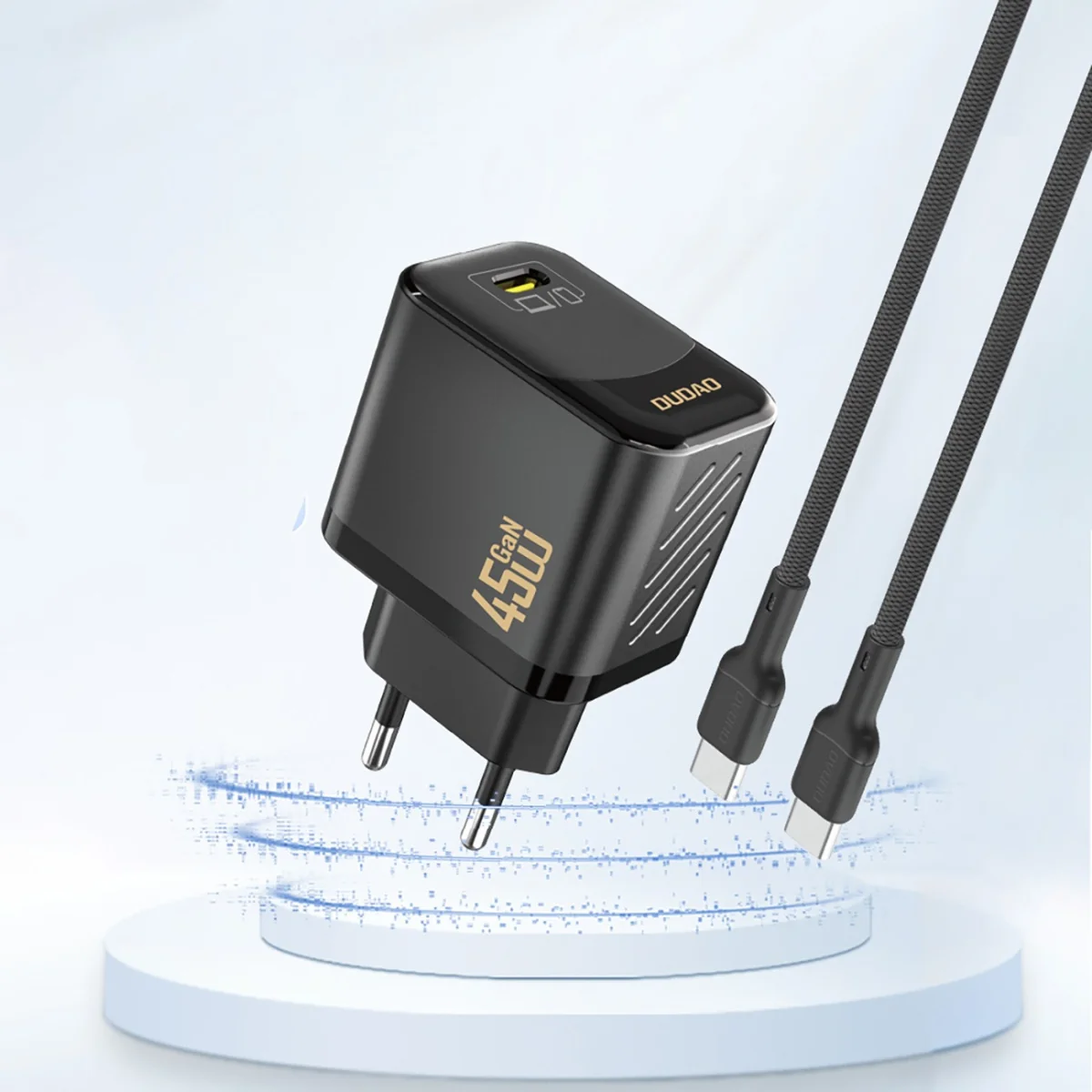 Dudao A28 GaN sieťová nabíjačka USB-C 45W, čierna