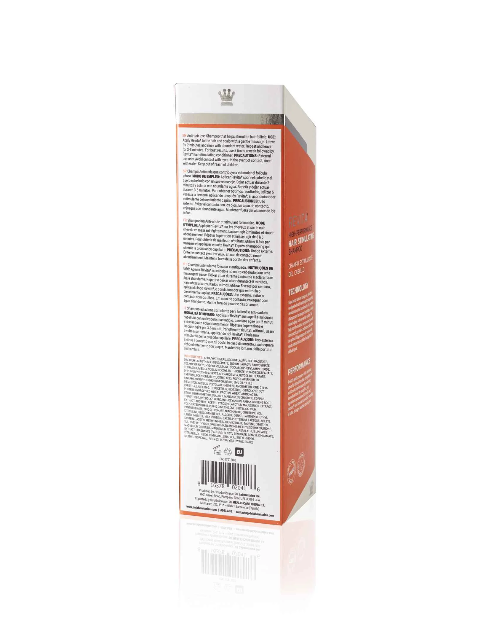 DS Laboratories šampón proti vypadávaniu vlasov REVITA 205 ml 1×205 ml, šampón proti vypadávaniu vlasov