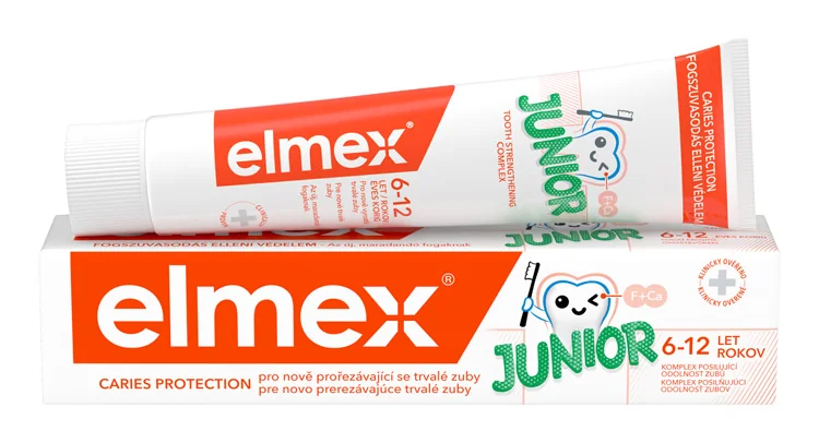 ELMEX JUNIOR ZUBNÁ PASTA 1×75 ml, detská zubná pasta
