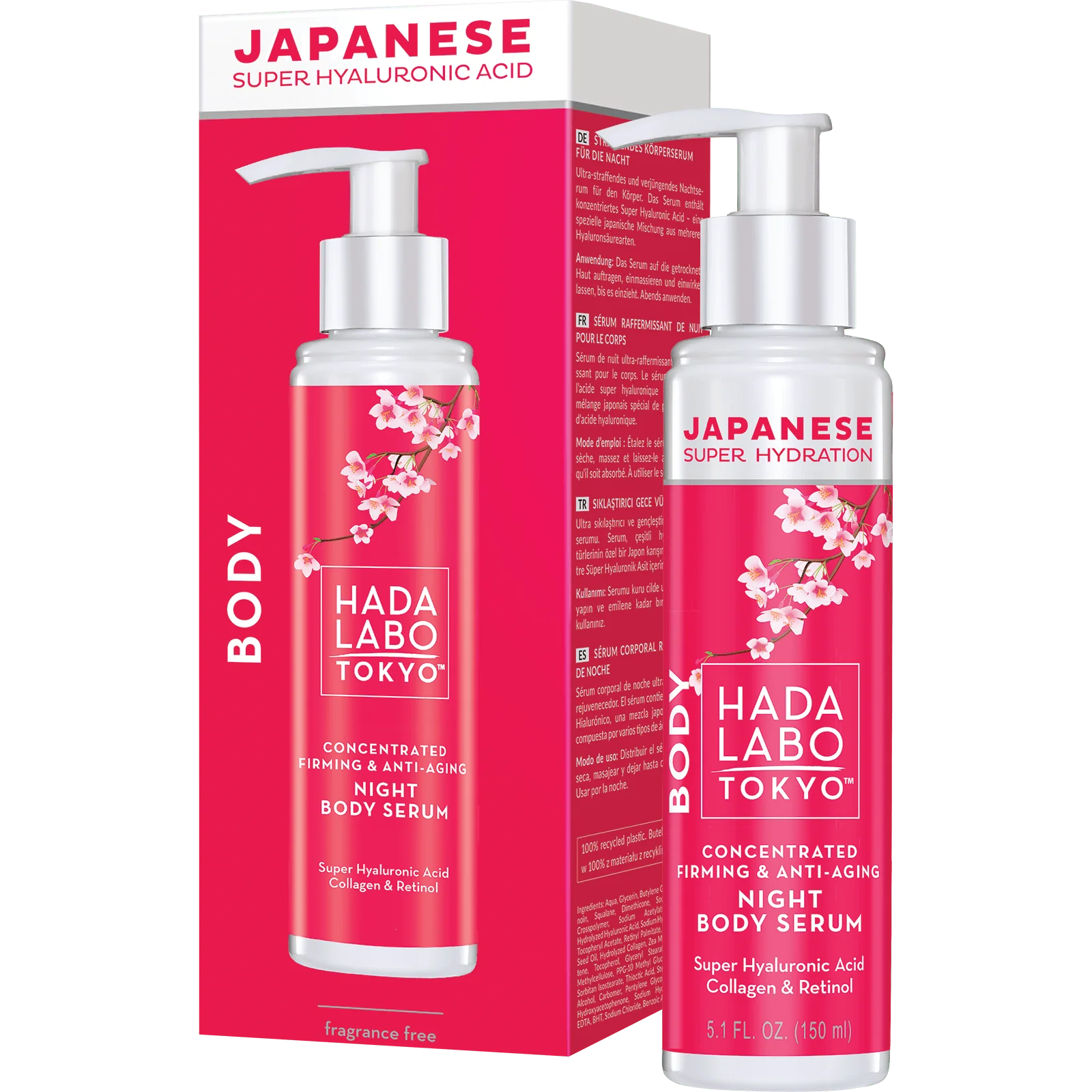 HADA LABO TOKYO CONCENTRATED FIRMING & ANTI-AGING NIGHT BODY SERUM 150 ml