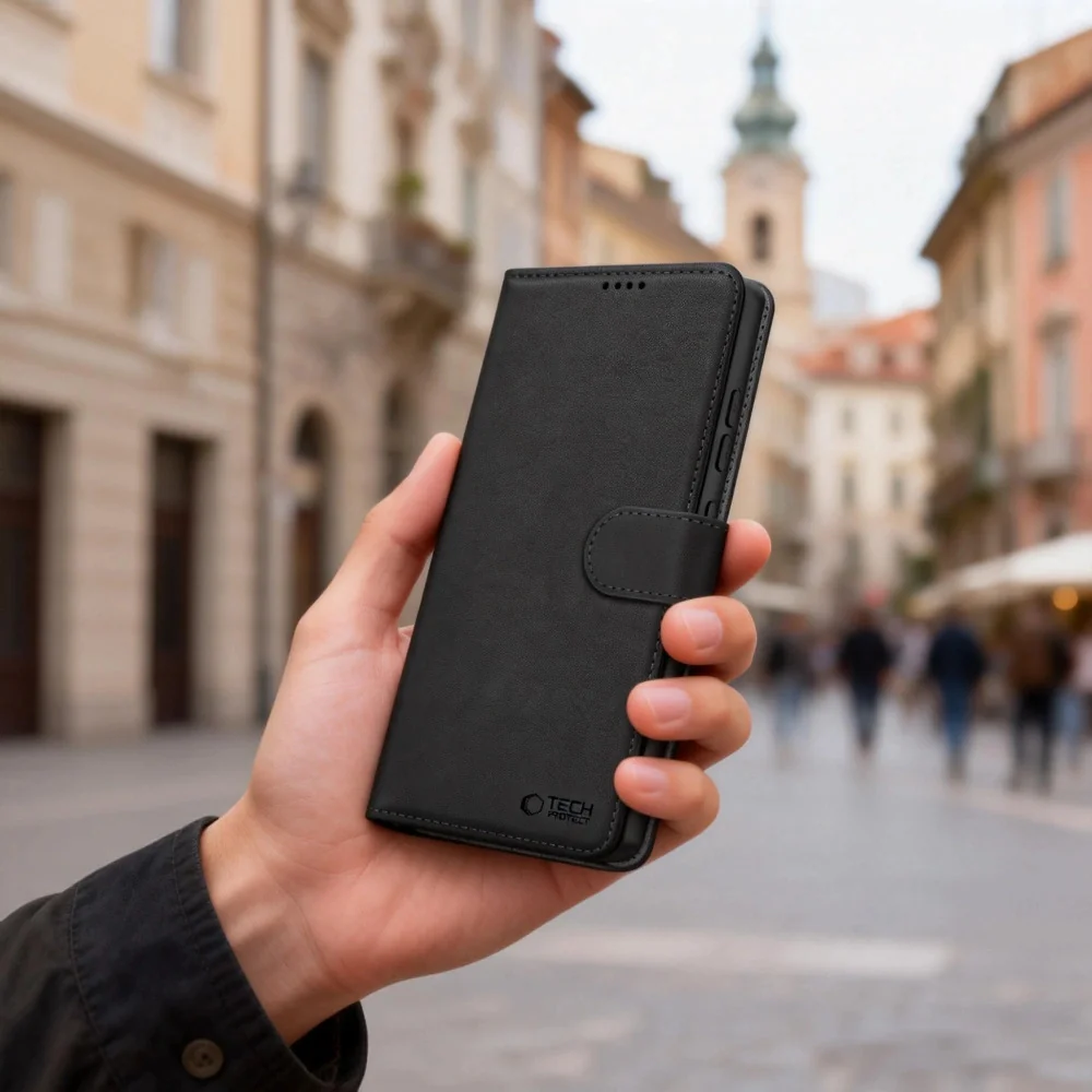 Tech-Protect Wallet knižkové puzdro na Samsung Galaxy S26 Ultra, čierne e