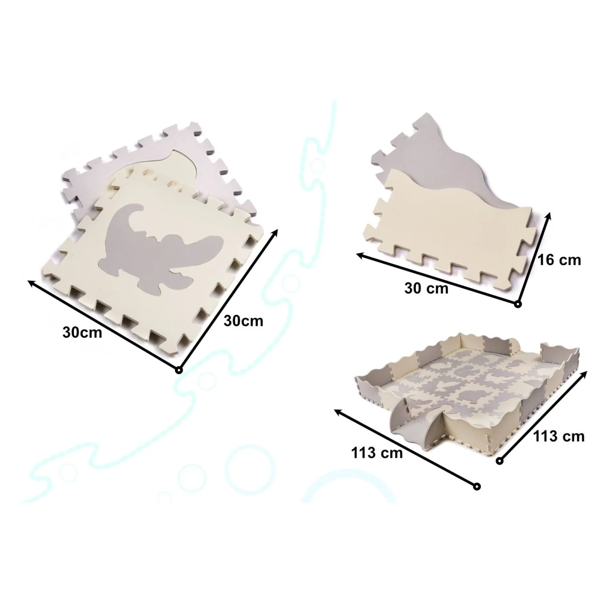 MG SoftPlay Pro penové puzzle podložka 36ks, animals