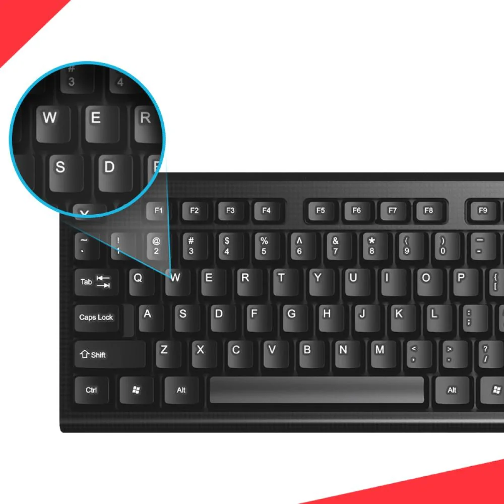 Káblová klávesnica - Čierna USB FullLayout Keyborad