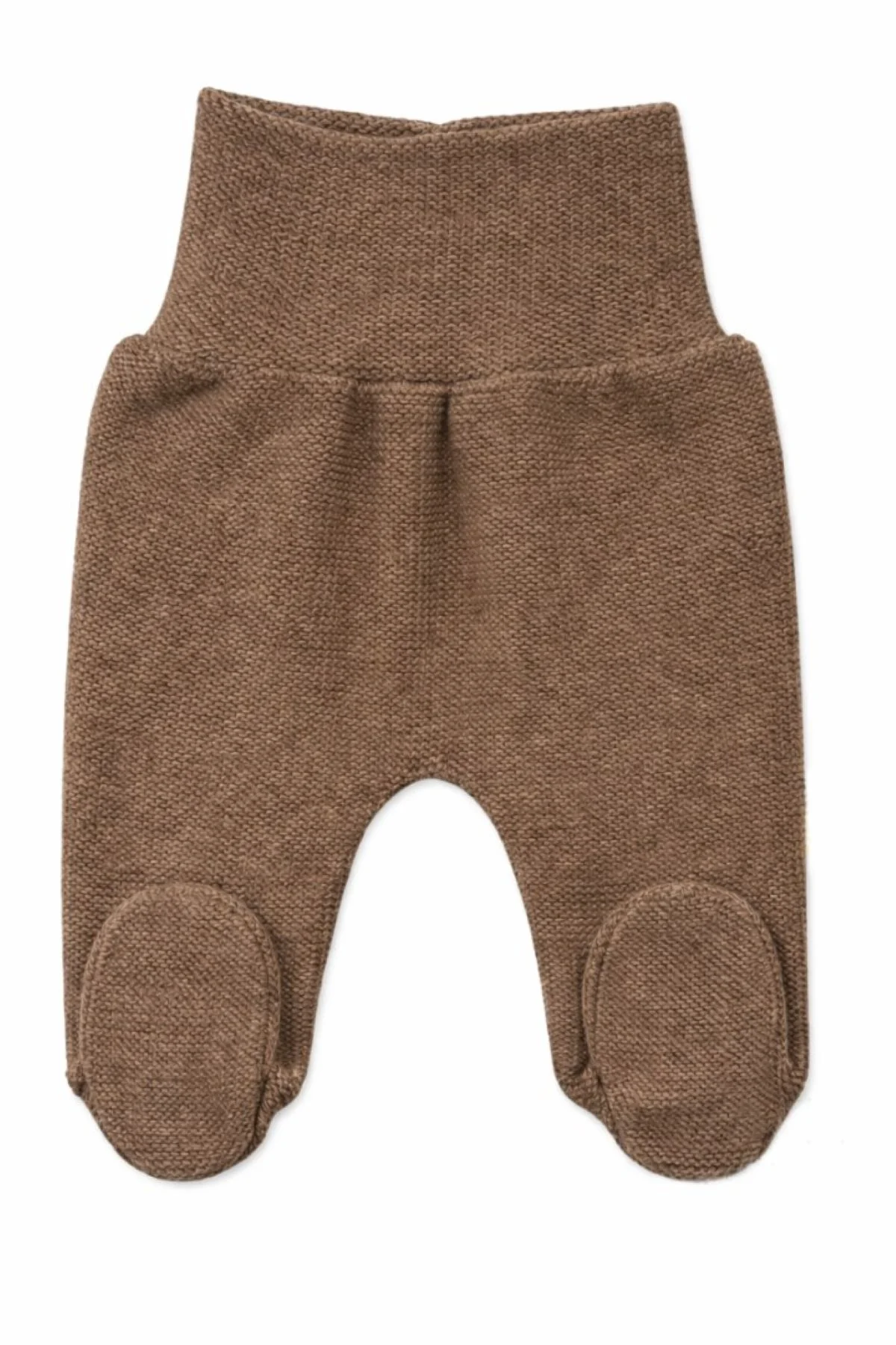 Pletené dojčenské polodupačky Hand Made, Baby Nellys, hnedé, veľ. 56