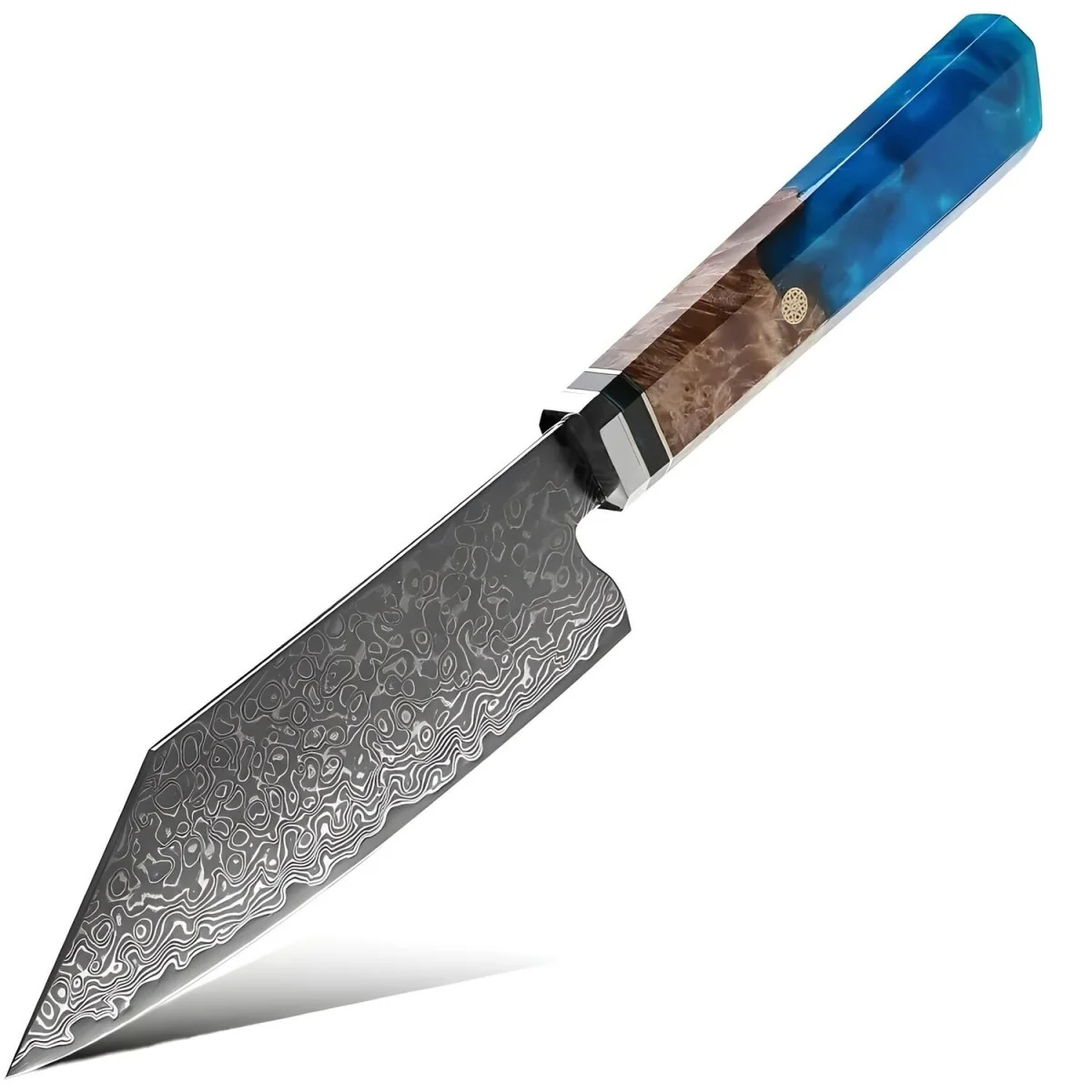 Damaškový kuchynský nôž Kurume Small Cleaver/Modrá/26,