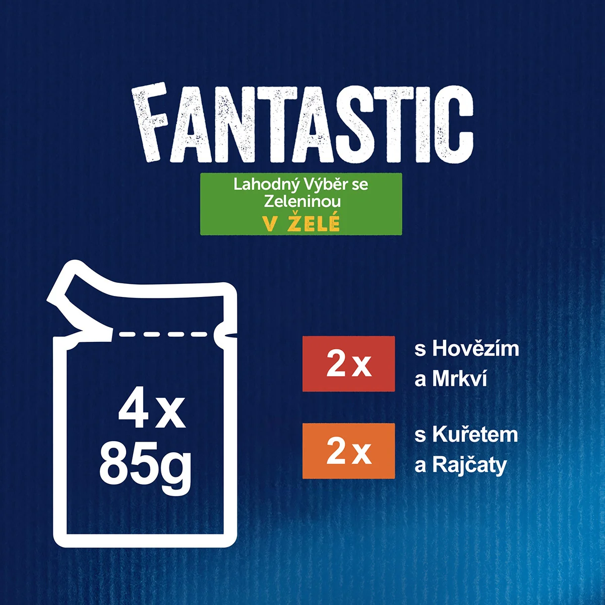 Felix Fantastic DUO kapsičky pre mačky kura, hovädzie 4×85 g 4×85 g, kapsičky pre mačky