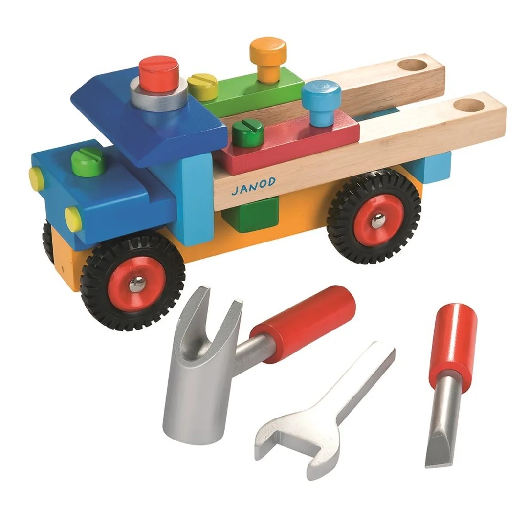 Janod BricoKids Kamión s náradím 17 ks