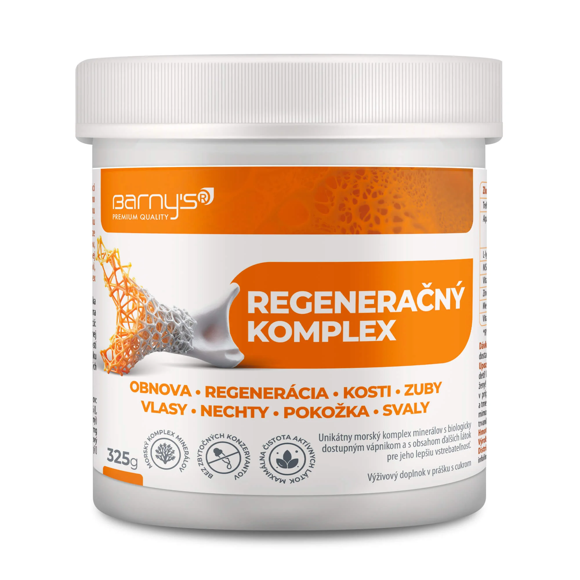 Barny's REGENERAČNÝ KOMPLEX: Kosti, Vlasy, Nechty 325 g