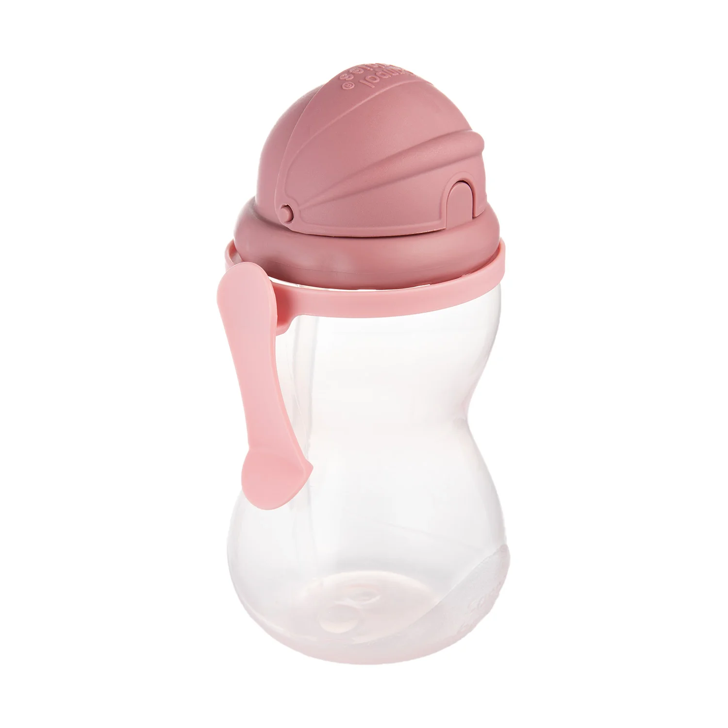 Canpol babies Športová fľaša so silikónovou slamkou 370ml 12m+ ružová 1 ks