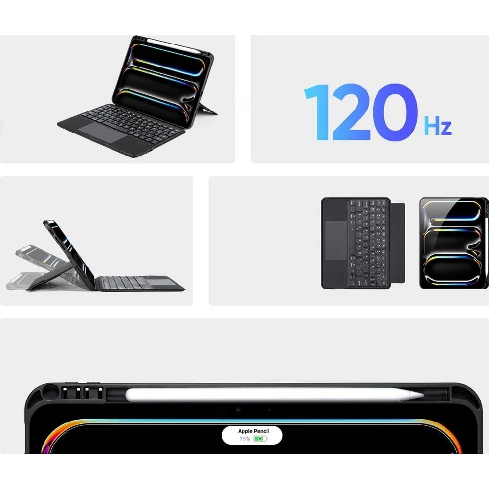 Dux Ducis DK puzdro s klávesnicou na iPad Pro 11'' 2024, čierne