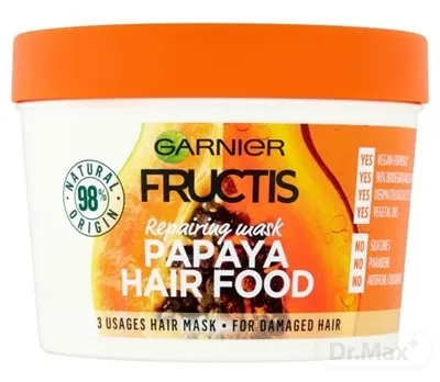 Garnier Fructis Hair Food Papaya 3v1 maska na vlasy, 390 ml 1×390 ml
