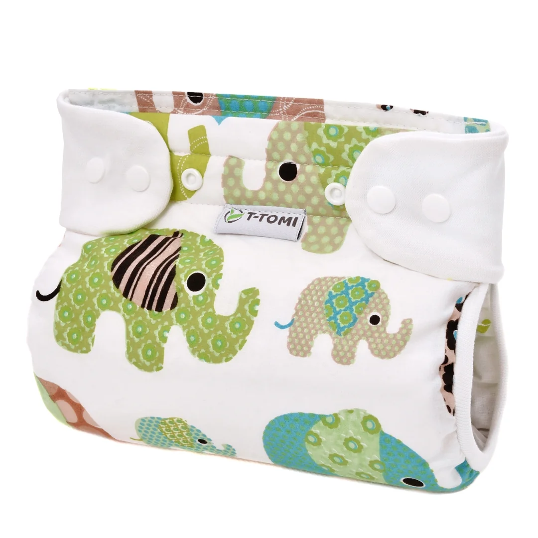 T-TOMI Ortopedické abdukčné nohavičky - patentky Zelené slony (5-9kg)