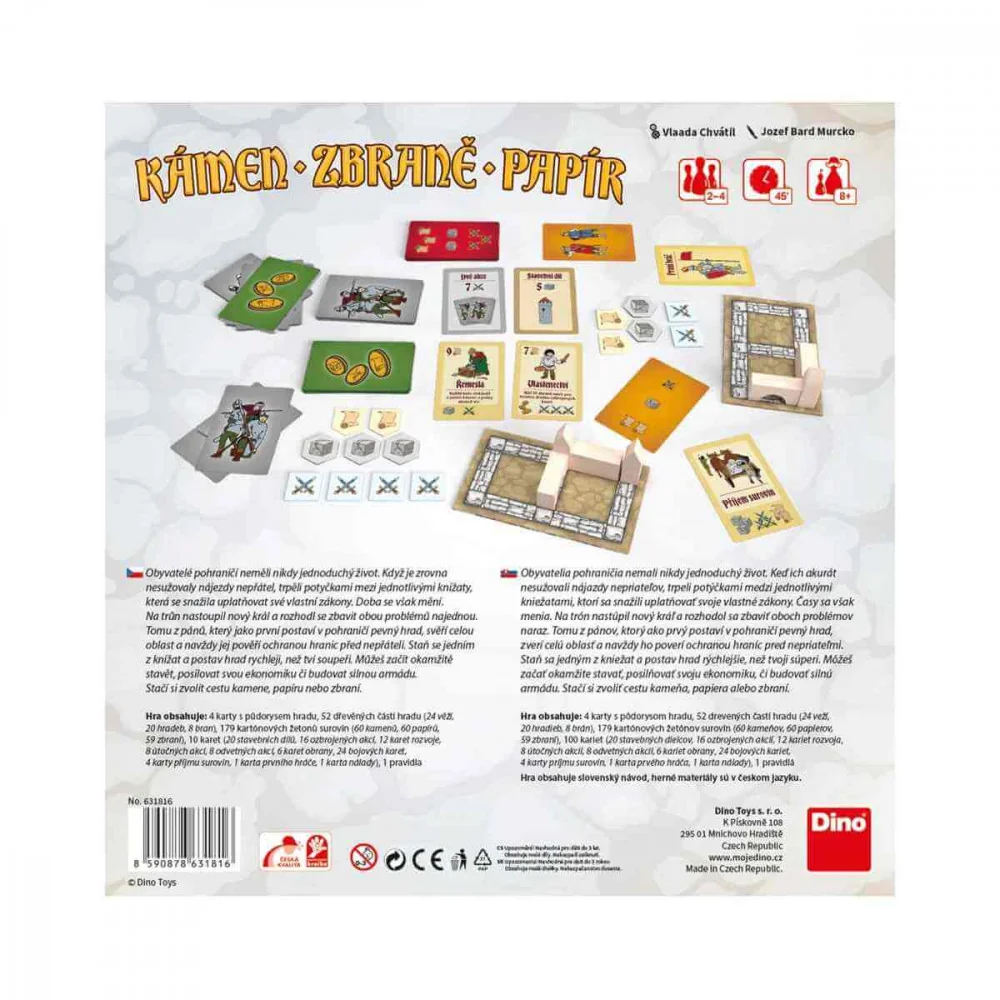 Spoločenská hra Kameň, zbrane, papier II-DINOTOYS