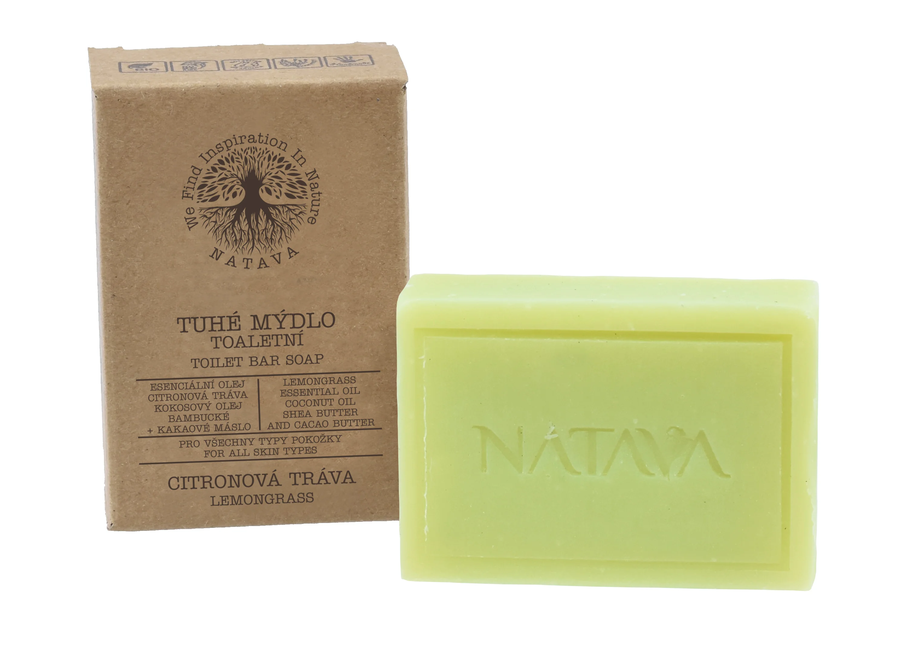 Natava toaletné tuhé mýdlo – Citronová tráva 100 g