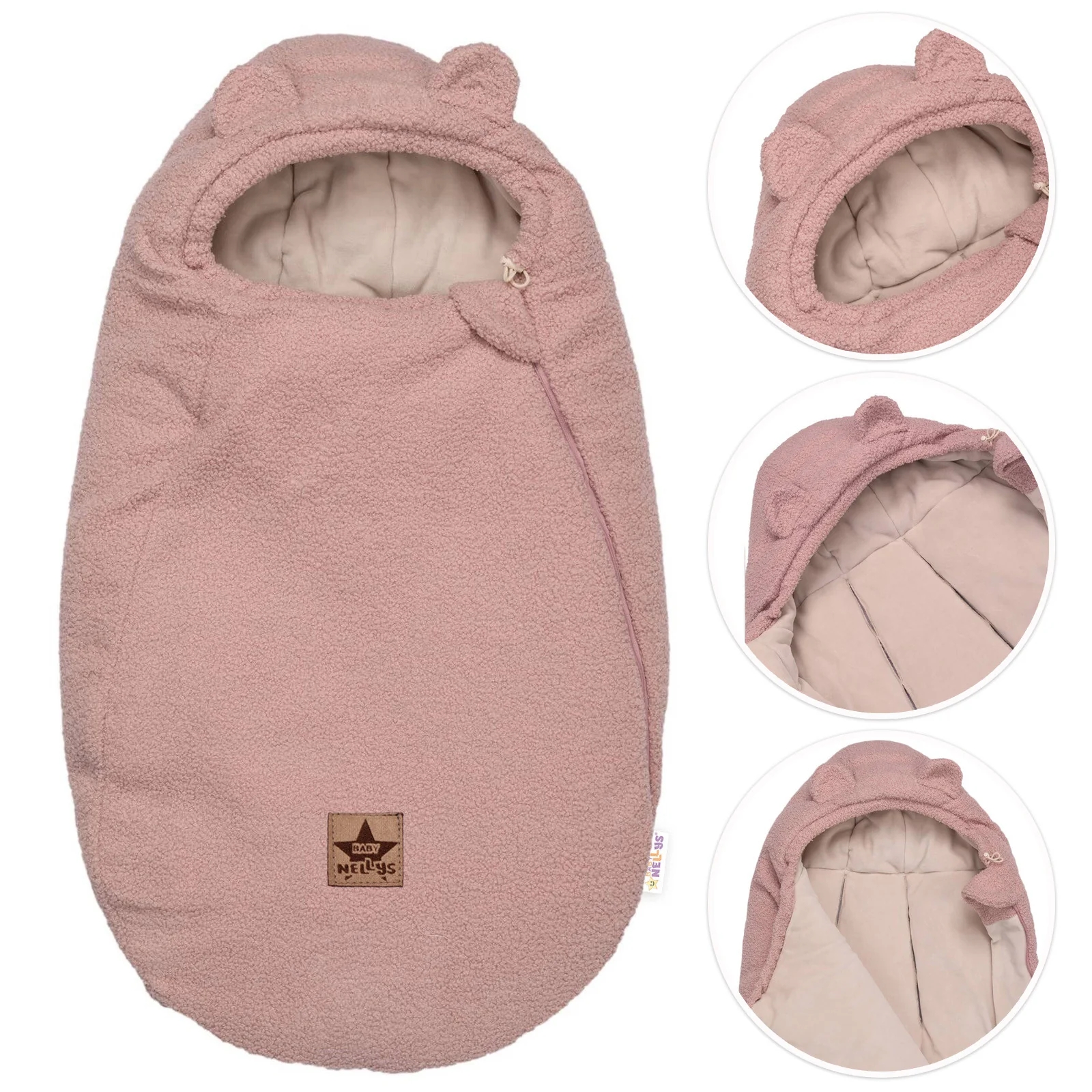 Teplúčky fusak Baránok exclusiv, 85x50cm, Baby Nellys - pudrovo růžový 