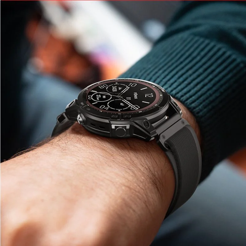 Tech-Protect Nylon remienok na Garmin Fenix 5 / 6 / 6 Pro / 7 / 8 47mm / E, black/orange / E, black/orange