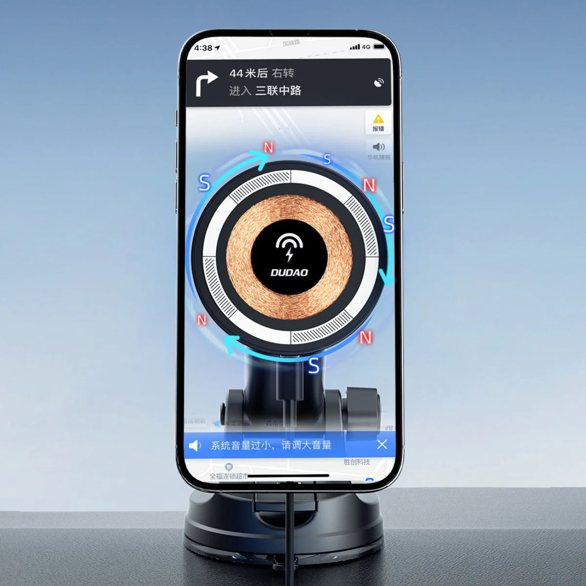 Dudao F12Max+ MagSafe držiak na mobil do auta 15W, čierny