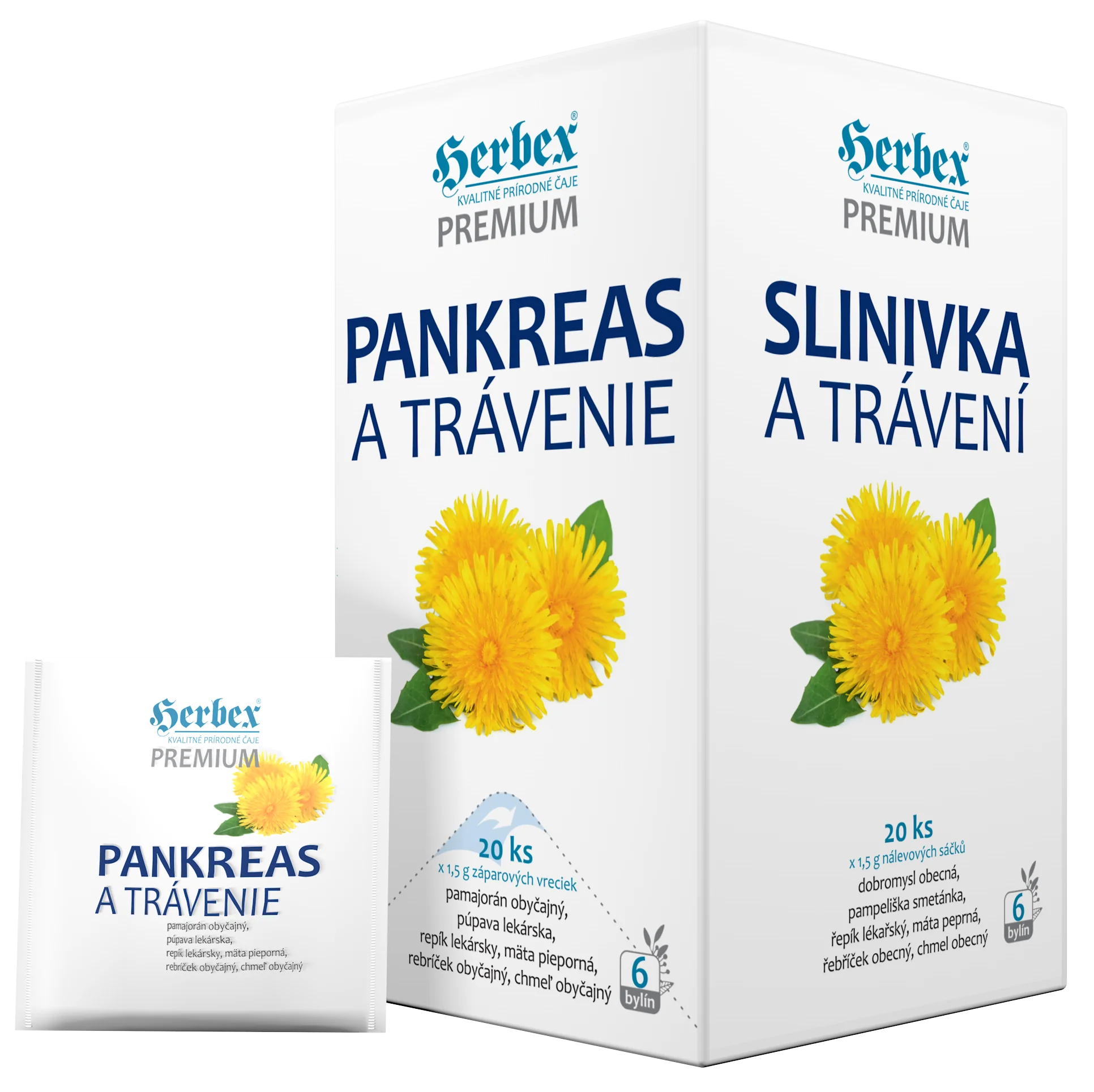 HERBEX Pankreas a trávenie 20x1,5g NS