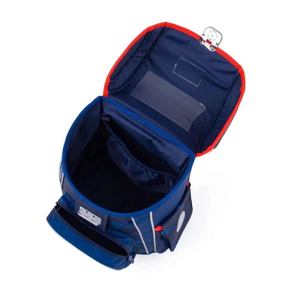 Školská aktovka PREMIUM Hokej ergonomická, modrá