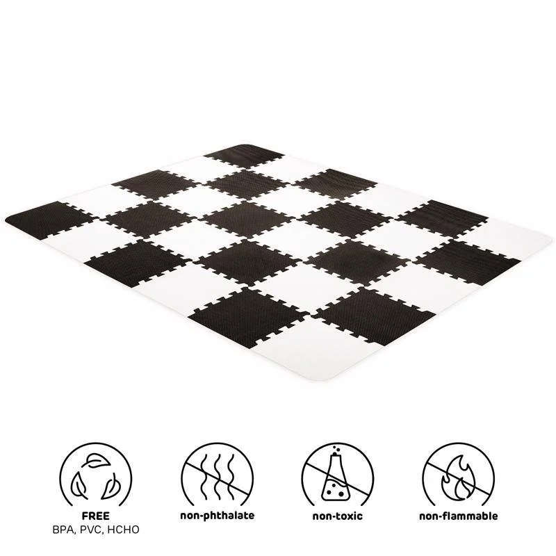 Podložka penová puzzle Luno 150 x 180 cm Black, 30 ks