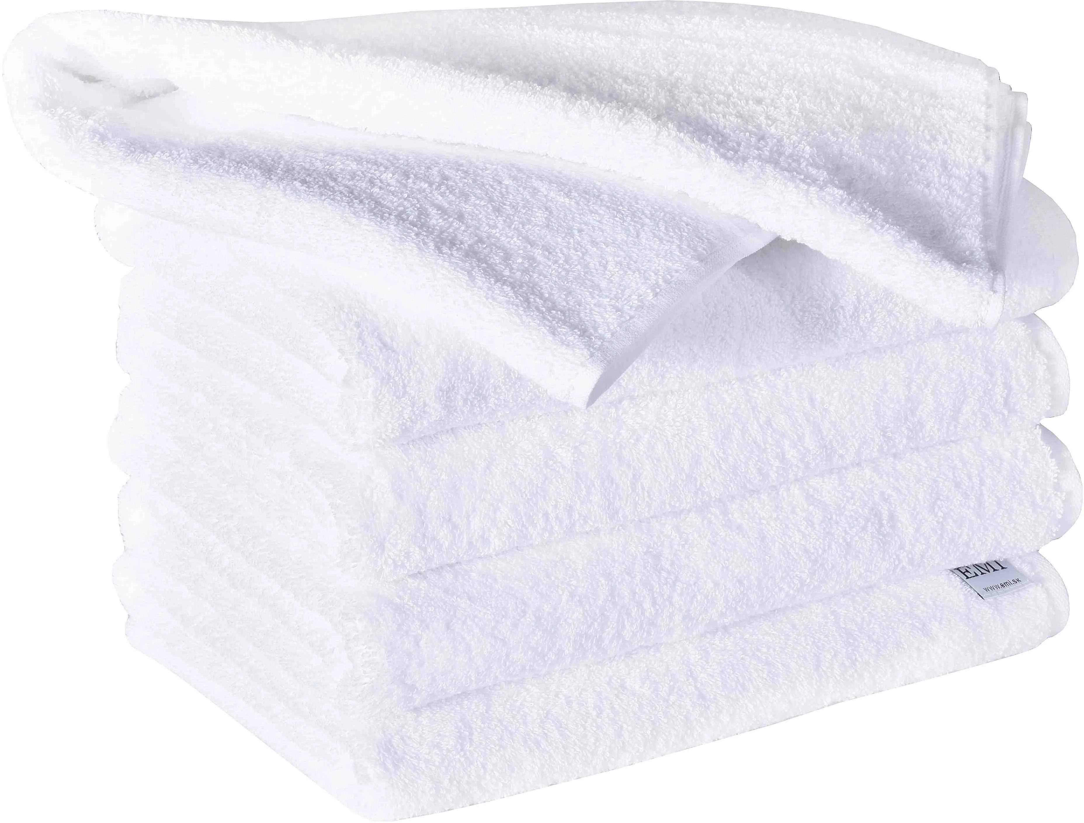 EMI Sada uteráky a osušky bavlnené biele 4 ks 50 x 90 cm + 2 ks 70 x 140 cm 1×1 set, sada uterákov a osušiek