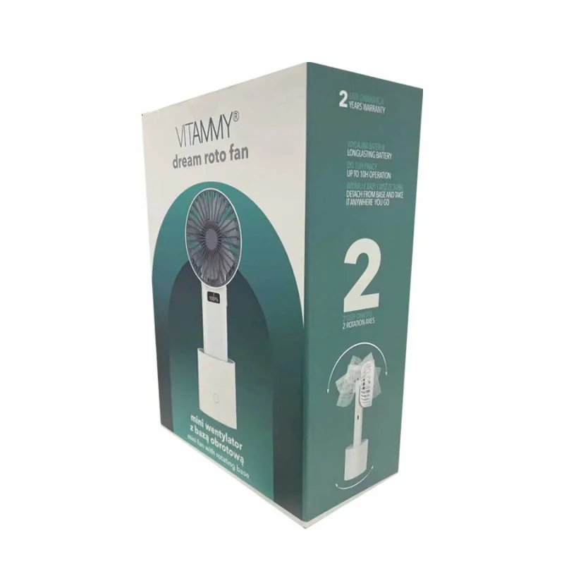 VITAMMY Dream Roto fan USB mini stolný ventilátor s otočnou základňou, žltý