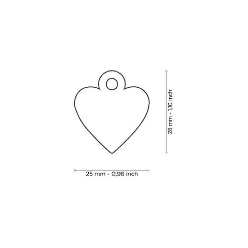 MF SMALL HEART ALUMINUM PURPLE 2,8x2,5cm gravírovateľný prívesok