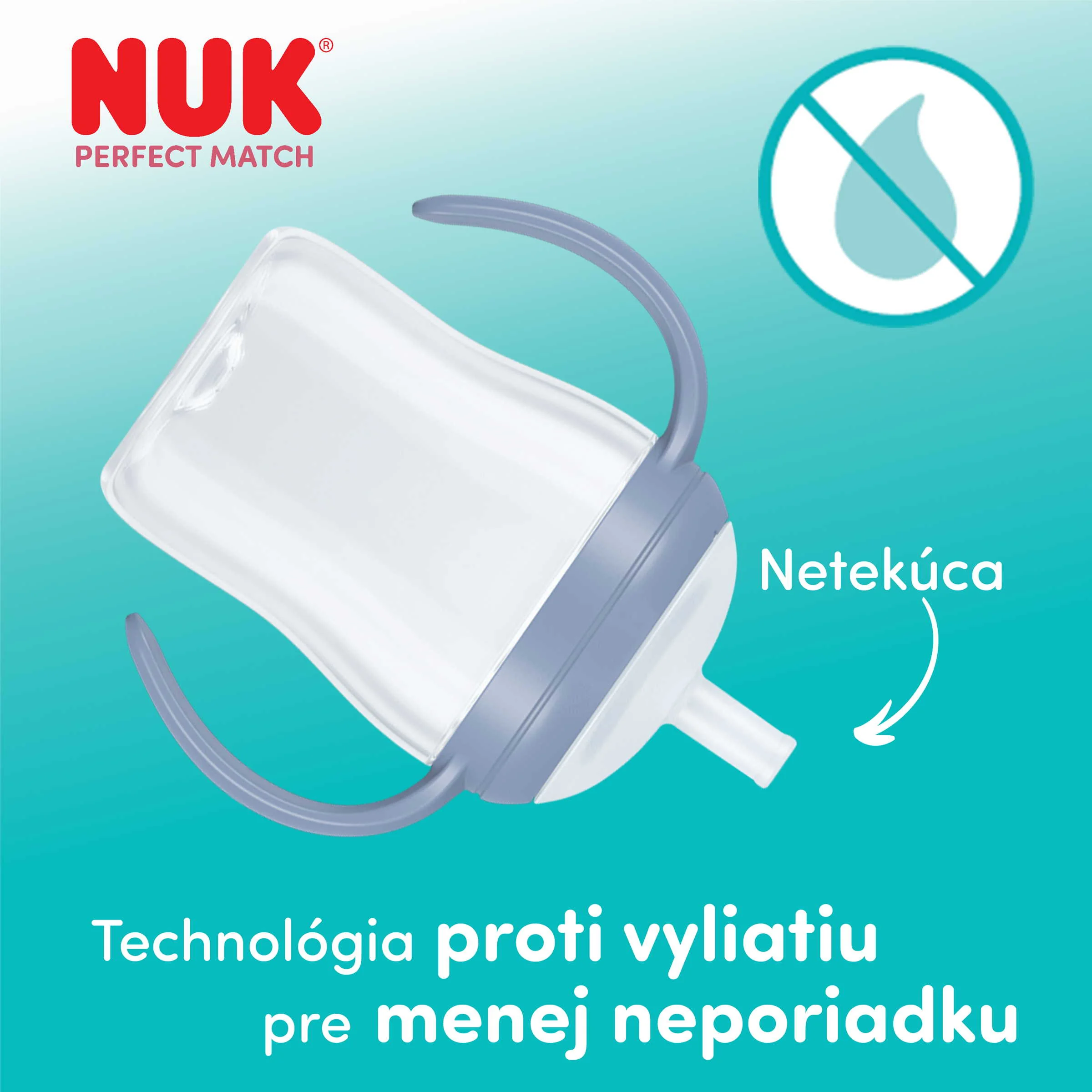 NUK flaša na uč. Perfect Match slamka PENGU 150 ml 1 ks