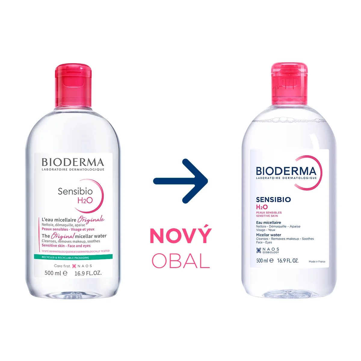BIODERMA Sensibio H2O micelárna voda na citlivú pleť 1×500 ml, micelárna voda