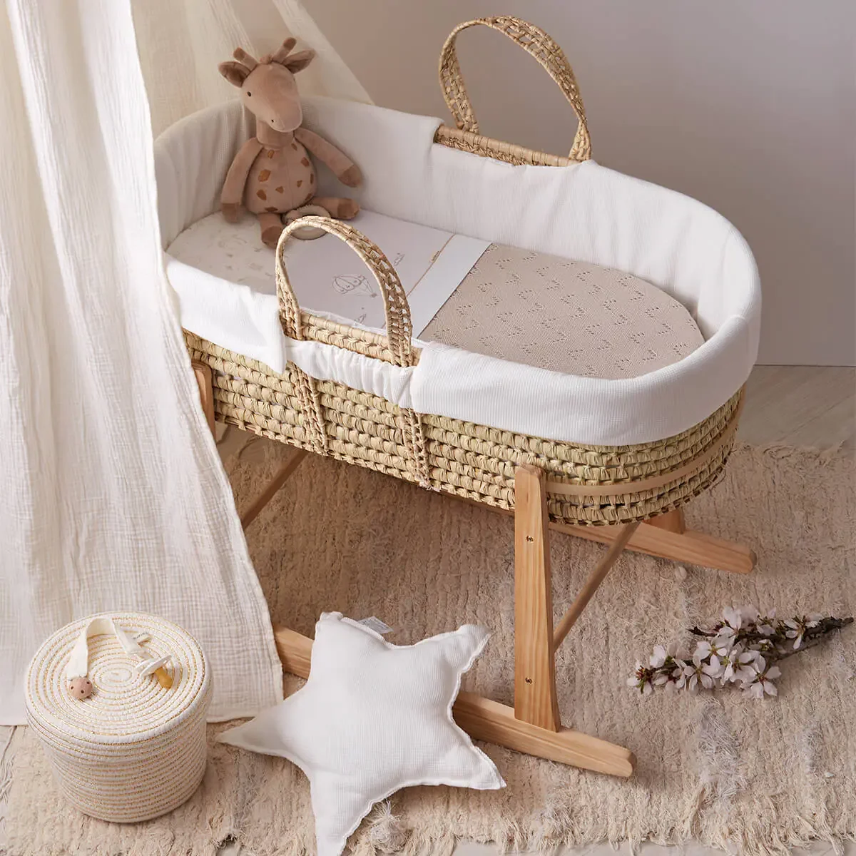 Mojžišov kôš BIMBIDREAMS Natural +matrac