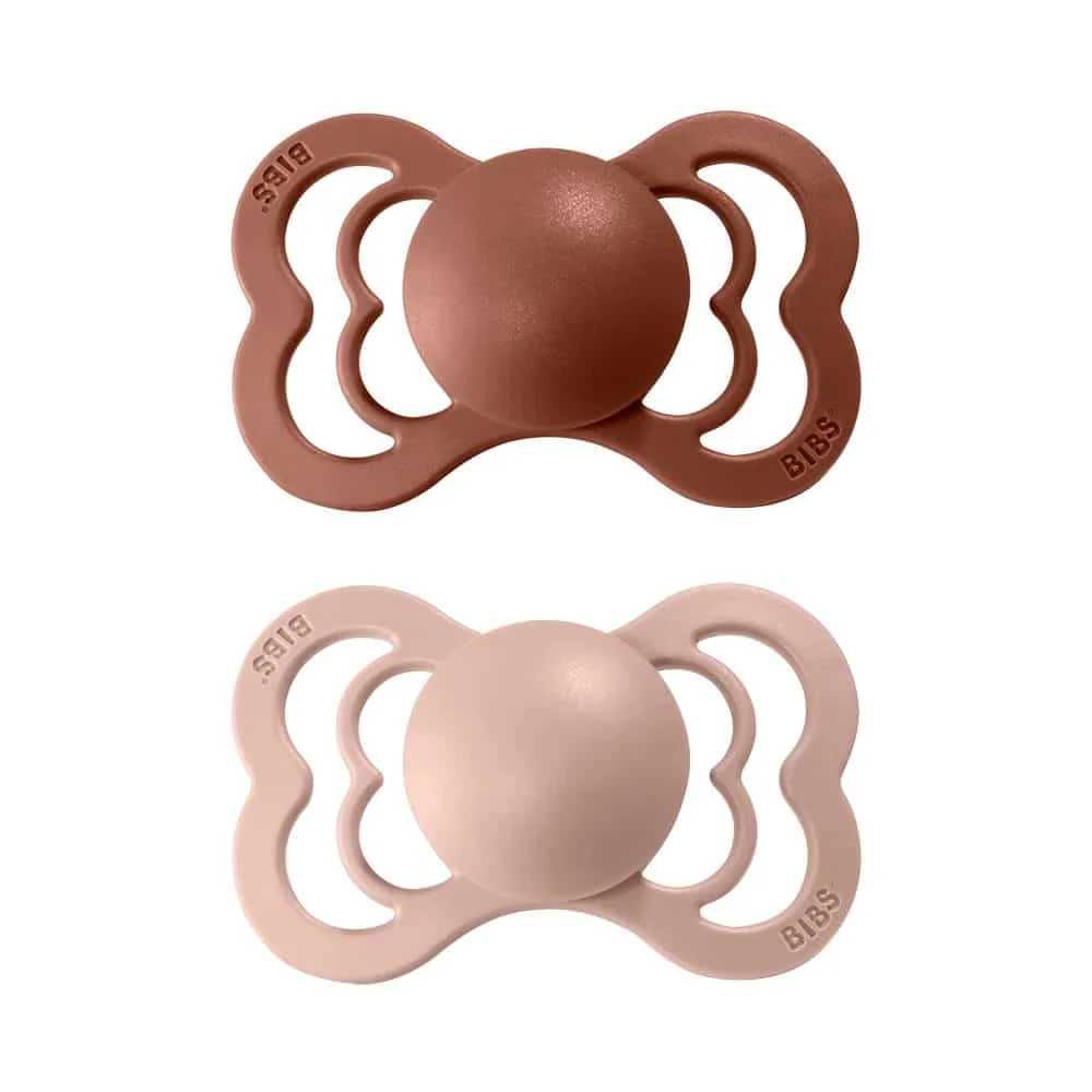 BIBS Supreme cumlíky zo silikónu 2ks veľkosť 1 - Woodchuck / Blush