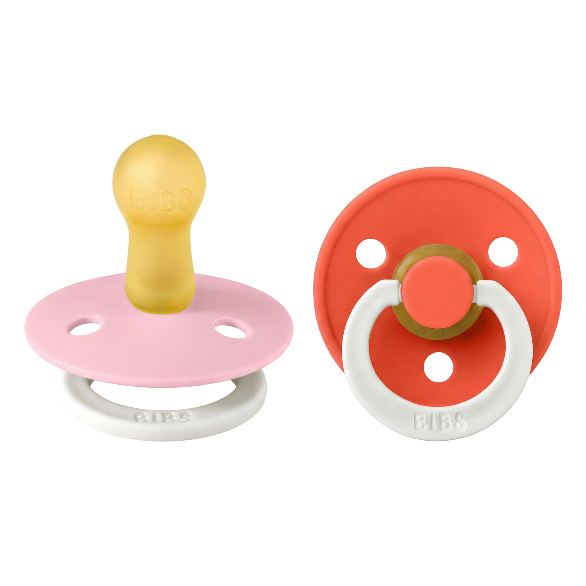 BIBS Colour cumlík z prírodného kaučuku 2ks – veľkosť 2 Baby Pink Nočný / Tango Nočný