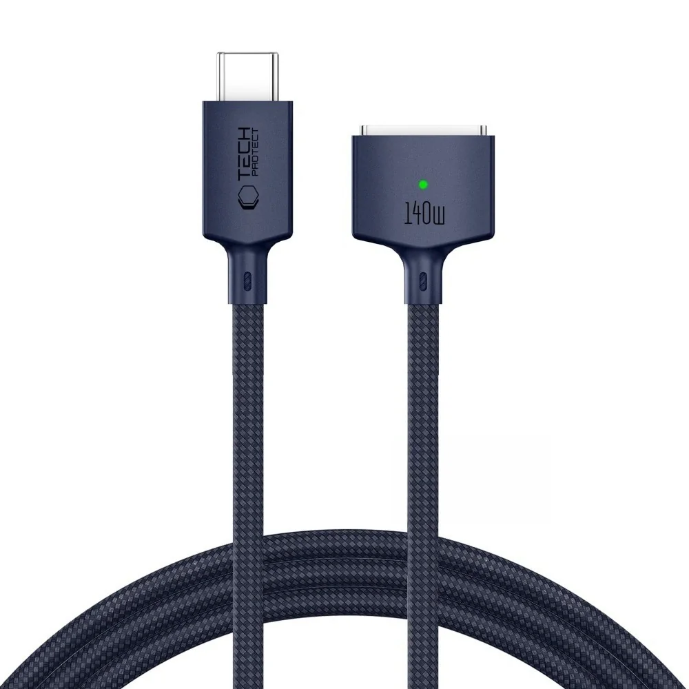 Tech-Protect MMC01 magnetický kábel USB-C / MagSafe 3 140W 3m, tmavomodrý