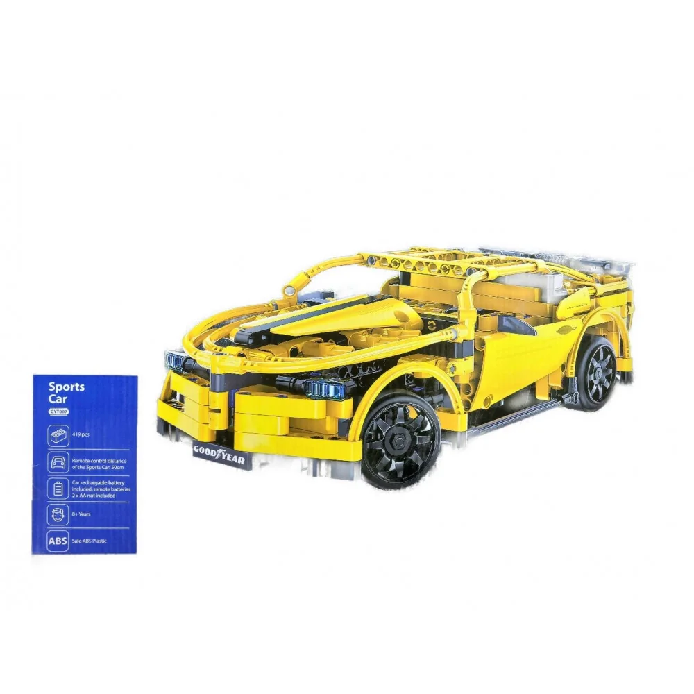 Goodyear špotové auto na diaľkové ovládanie Official Sport Car GYT007 stavebnica 419 dielikov-Goodyear