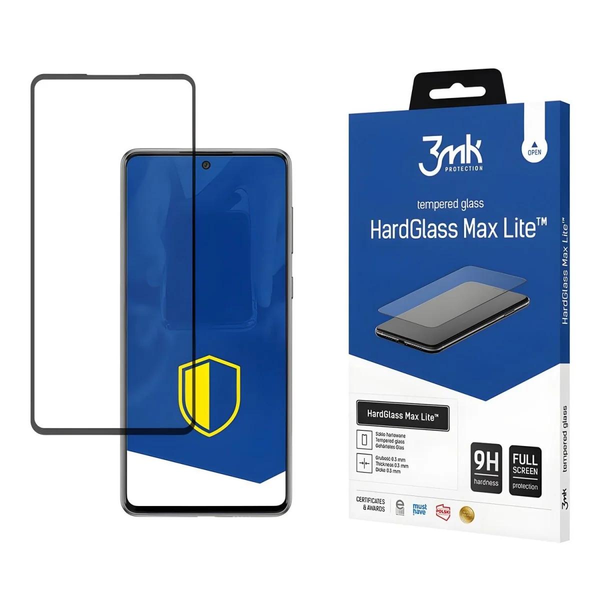 Ochranné sklo pre Samsung Galaxy A73 - Čierna 3D zaoblené hrany, 0,3