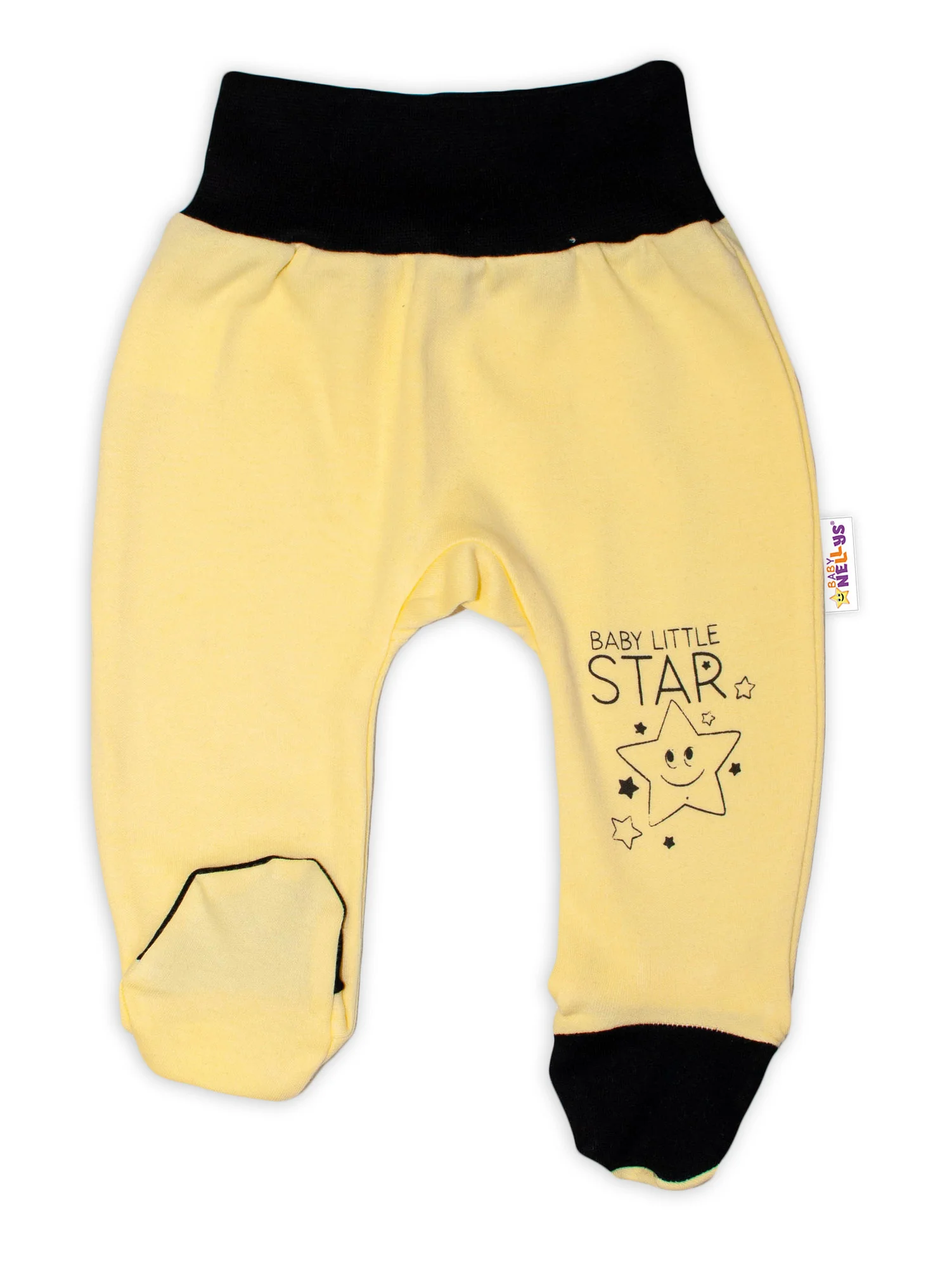 Baby Nellys 2-dielna sada body kr. rukáv + polodupačky, žltá - Baby Little Star