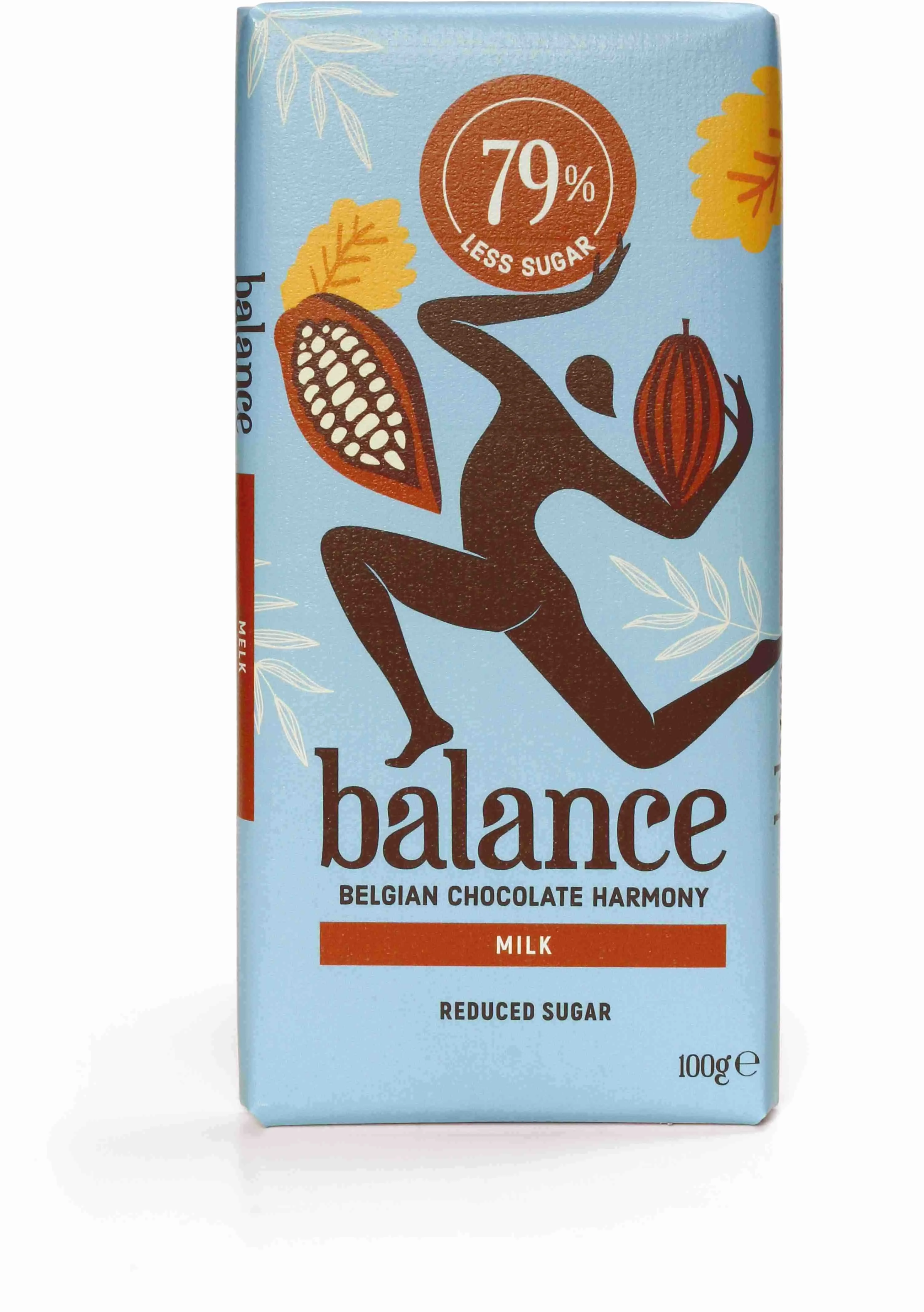 BALANCE MLIEČNA ČOKOLÁDA 1×100 g, čokoláda s prírodným sladidlom