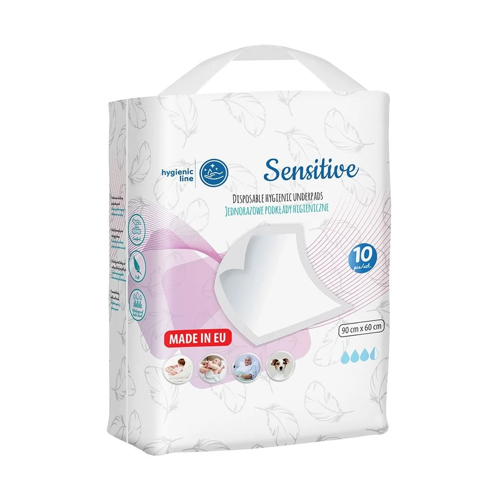 Jednorazové hygienické podložky Akuku Sensitive 10 ks , 20C47286